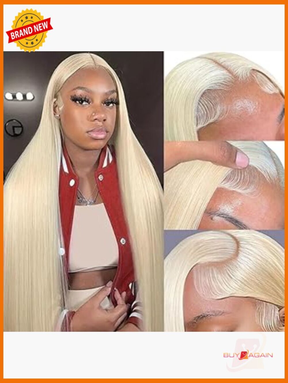 13x6 Lace Front Wig 180 Density Straight Human Hair 30 Inch Honey Blonde